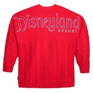 Disneyland Red Cable Knit Sweater Spirit Jersey Size 2X